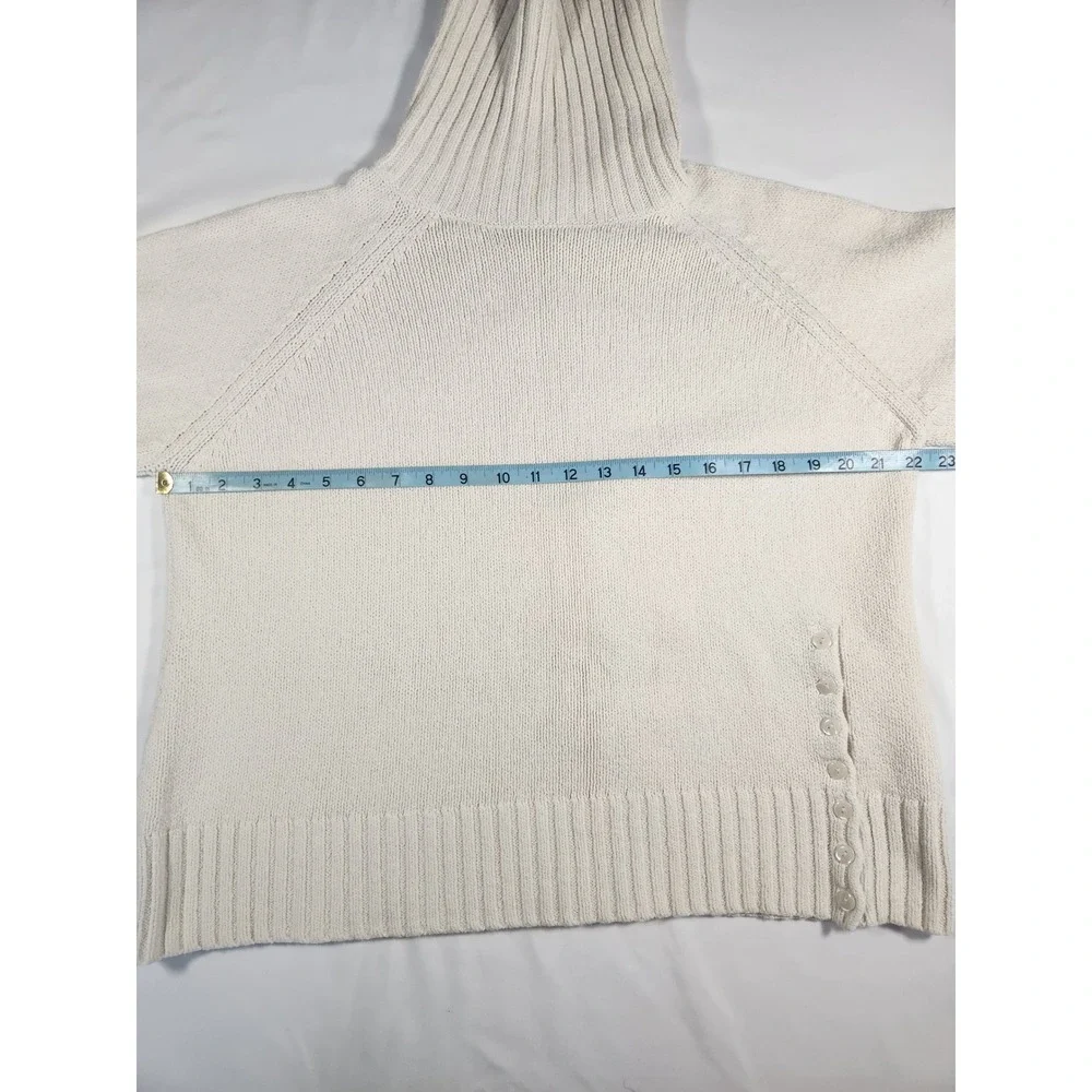 Vintage Coldwater‎ Creek Cream Ivory Thick Cotton Turtleneck Sweater Size 1X
